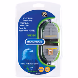 Bandridge BVL7102 Cavo SCART 2 m SCART (21-pin) Nero
