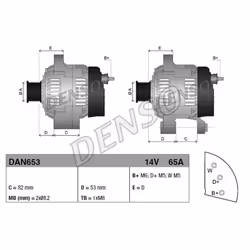 Alternatore, generatore DENSO DAN653 - Vista aggiuntiva 5