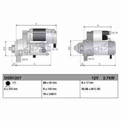 Motorino di avviamento DENSO DSN1207 - Vista aggiuntiva 5