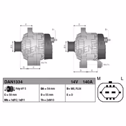 Alternatore trifase DENSO DAN1334 - Vista aggiuntiva 3