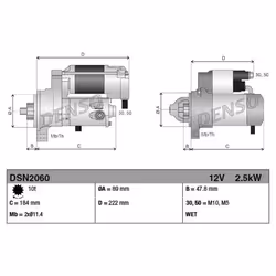 Motorino di avviamento DENSO DSN2060