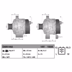 Alternatore trifase DENSO DAN1482 - Vista aggiuntiva 3