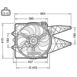Ventola, raffreddamento motore DENSO DER09309