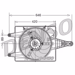 Indice: DER01010. Numero del Produttore: DER01010. Peso [g]: 4400. Potenza nominale [w]: 180. Produttore: DENSO. Regime d'ese ...