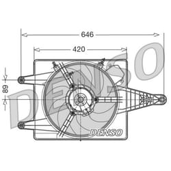 Ventola, raffreddamento motore DENSO DER01010