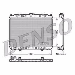 Indice: DRM46004. Larghezza della rete [mm]: 686. Lunghezza della rete [mm]: 450. Materiale: Alluminio. Materiale telaio: Pla ...