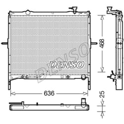 Radiatore, raffreddamento motore DENSO DRM43002
