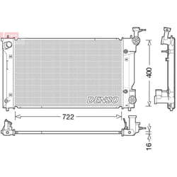 Radiatore, raffreddamento motore DENSO DRM50098