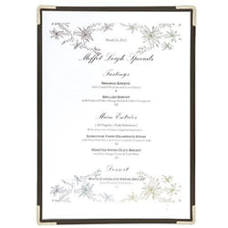 Securit - Set da 3 Porta Menu Linea Crystal - Per Caffè, Ristoranti, Bar - Formato A4 - Presenta 2 Pagine Fronte-Retro - Trasparente