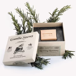 Gamila Secret Reviving Rosemary Sapone 115g, Pelle, Saponetta, Energizzante, Riparazione, Rivitalizzante, Quadrato, Olio di r ...