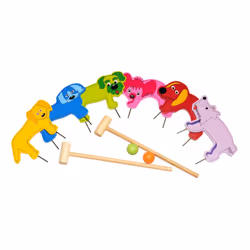 BS Toys Crocket Jr, Set di attrezzatura da croquet, 3 anno/i, Legno, Bambino, 70 mm, 500 mm
