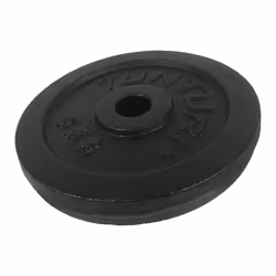 Tunturi 14TUSCL096, Standard, Disco peso in ghisa, 5 kg, Nero, Rotondo, 20,1 cm