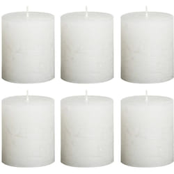 Bolsius - Candele Rustiche Moccoli 6 pz 80x60 mm Bianche