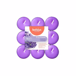 BOLSIUS Tealight 18 Pz LavandaCandele tealight, confezione da 18 pezzi, fragranza lavanda: una brezza che passa attraverso i ...