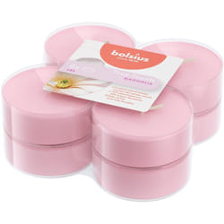 Bolsius - True Scents Tealights Profumati e Colorati Maxi, Cera, Rosa, 8 Ore, 8 unità