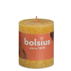 Bolsius Rustiko Shine candela di cera Cilindro Giallo 1 pz