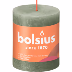 Moccolo Rustico 80/68 Oliva BOLSIUSRendi speciale ogni momento! La luce naturale delle candele dà un calore e un’atmosfera un ...