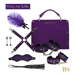 Rianne S Kinky Me Softly Purple Nero, Viola Tessuto, Ecopelle
