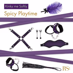 Rianne S Kinky Me Softly Purple Nero, Viola Tessuto, Ecopelle - Vista aggiuntiva 2