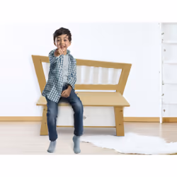 AXI Crooked Corky Storage Bench Brown/white Panca porta giocattoli Libera installazione Marrone, Bianco - Vista aggiuntiva 8