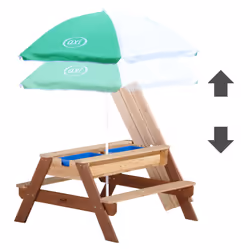 AXI Nick Sand & Water Picnic Table Brown with Umbrella Tavolo per sabbia e acqua - Vista aggiuntiva 5