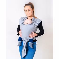 ByKay Stretchy Wrap Deluxe Fascia per bambino Cotone Grigio - Vista aggiuntiva 4