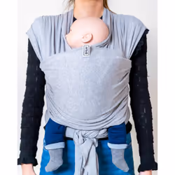 ByKay Stretchy Wrap Deluxe Fascia per bambino Cotone Grigio - Vista aggiuntiva 5