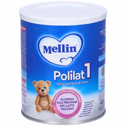 Mellin Polilat 1 è un latte in polvere per lattanti con allergia alle proteine del latte vaccino. A base di sieroproteine idr ...