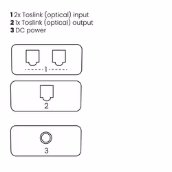 Marmitek Connect TS21 - Switch audio - 2 ingressi / 1 uscita - Toslink - Vista aggiuntiva 6