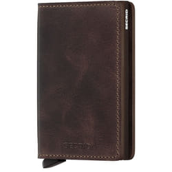 Secrid Slimwallet Vintage Portafoglio Cioccolato Alluminio, Pelle