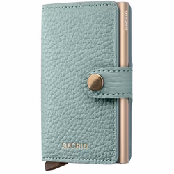 Secrid Miniwallet, Portafoglio, Colore acqua, Vera pelle, Monocromatico, Pebble Sea Green, 10 pz