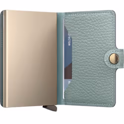 Secrid Miniwallet Portafoglio Colore acqua Vera pelle