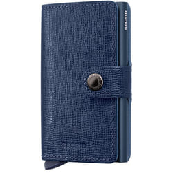 Secrid Miniwallet Portafoglio Blu marino Vera pelle