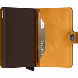 Secrid Miniwallet Portafoglio Ocra Pelle