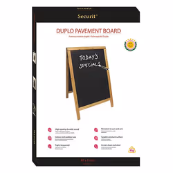 Securit SBDW-TE-85 lavagna e accessori Nero Melammina, Resina, Legno - Vista aggiuntiva 4