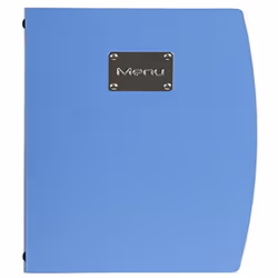 Menu Rio A4 con doppio inserto - Blu - Securit