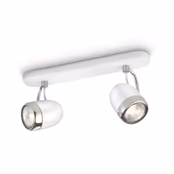 Philips myLiving Spot 564823116, Faretto d'illuminazione da superficie, GU10, 2 lampadina(e), Alogena, 2800 K, Bianco