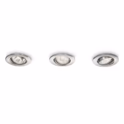 Philips myLiving Spot da incasso 594631716, Faretto da incasso, GU10, 3 lampadina(e), Alogena, 2900 K, Cromo