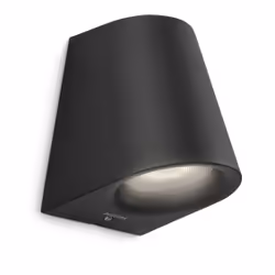 Philips myGarden Applique 172873016, Illuminazione da parete da esterno, Nero, Alluminio, IP44, Giardino, Cortile, I