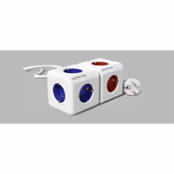 Allocacoc PowerCube prolunghe e multiple 1,5 m 5 presa(e) AC Interno Rosso, Bianco