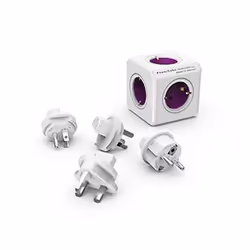 Allocacoc PowerCube ReWirable, Interno, Tipo F, Type F (CEE 7/4), Viola, Universale, 5 presa(e) AC