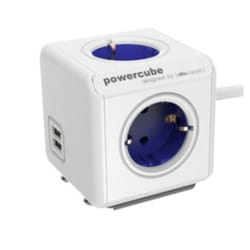Allocacoc 1406BL/DEEUPC prolunghe e multiple 1,5 m 4 presa(e) AC Blu, Bianco