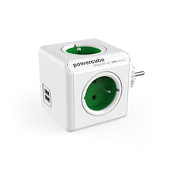 Allocacoc PowerCube Original USB Type E prolunghe e multiple 4 presa(e) AC Interno Blu