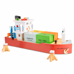 New Classic Toys Container Ship With 4 Containers