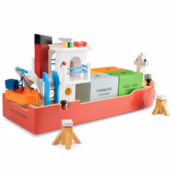 New Classic Toys Container Ship With 4 Containers