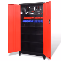 VidaXL 20158 rack Rack indipendenti Nero, Rosso - Vista aggiuntiva 3