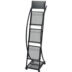 Portariviste 40x32x131 cm Nero A4 vidaXL 75511