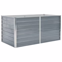 vidaXL Letto di Coltura Rialzato 160x80x77 cm in Acciaio Zincato Grigio - Vista aggiuntiva 2