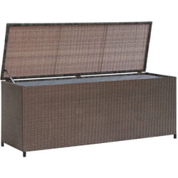 Vidaxl - Baule da Giardino Marrone 120x50x60 cm in Polyrattan