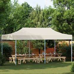 vidaXL Tenda Pieghevole Pop-Up 3x6 m Bianco Crema